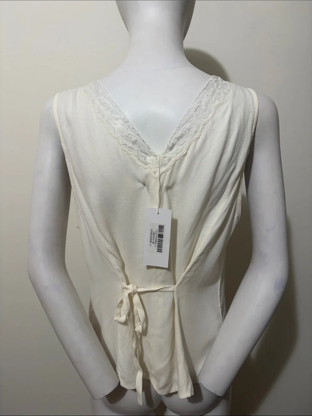 Reformation Cristina Sleeveless Blouse Ivory New - Picture 9 of 15